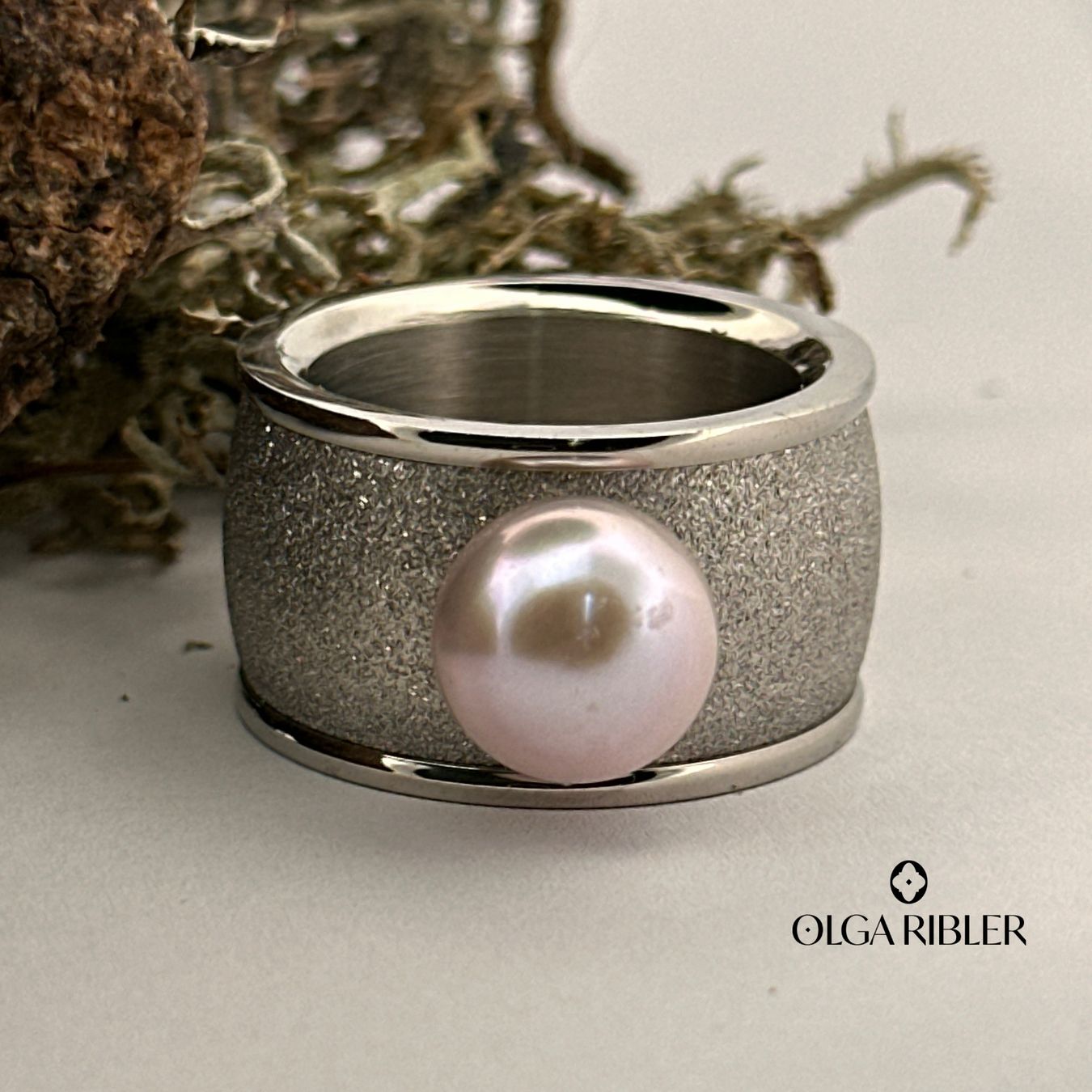 Olga Ribler Ringe: Edelstahlring mit Perle, Gr. 61 – Neu (gemäss Beschreibung) aus Luzern von MonikaS03 1