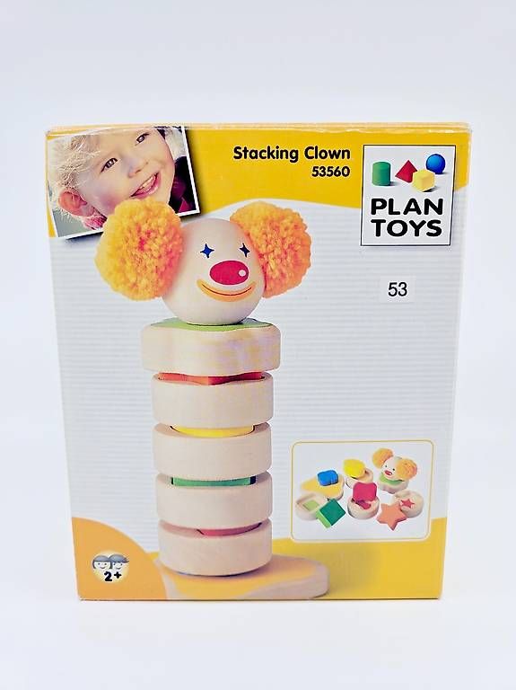 Plantoys Giocattoli: Clown à empiler en bois neuf – Nuovo e nell'imballaggio originale da Grandson venduto da Nouvelle-ere 1