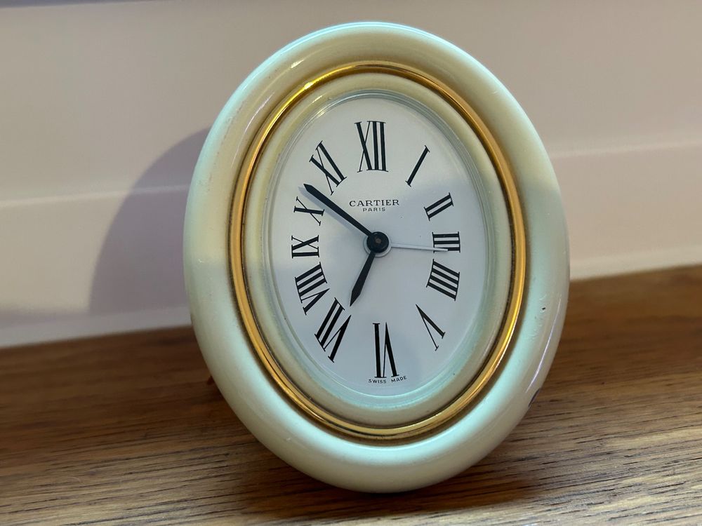 Montre De Table / Horloge De Bureau Kienzle - Vintage / Rétro - Couleur Or - Fonctionne