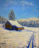 Winterlandschaft in Ibergeregg (Ölgemälde) Nr. 244