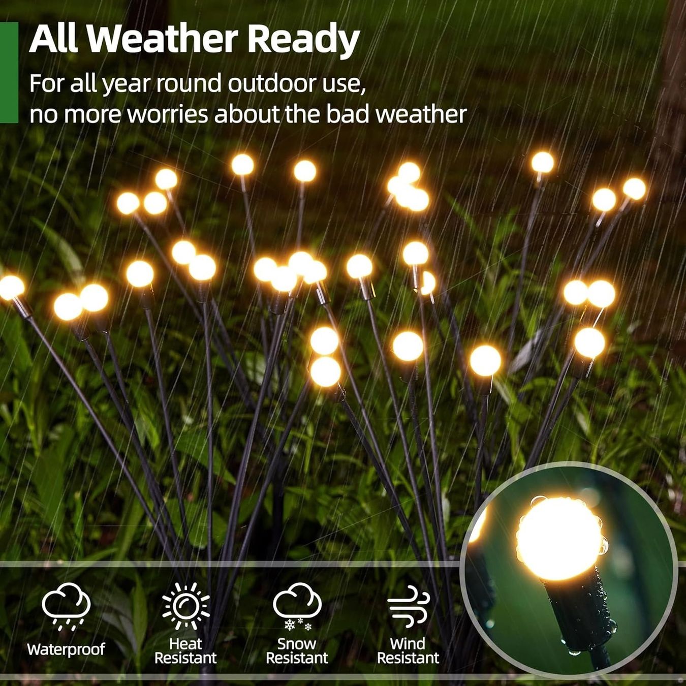 Lampade: Firefly Solar-Gartenlampen 4er Set, 32 LED, IP65 – Nuovo e nell'imballaggio originale da Nuglar venduto da SmartLiving24 3