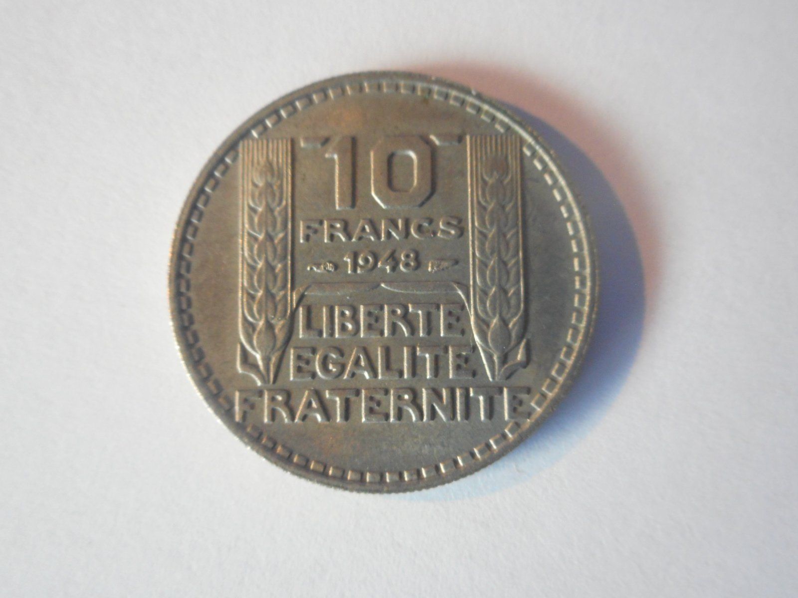 Tutti le monete: 1948  10 Francs  4.Republik – Usato da Kriegstetten venduto da pizlad2010