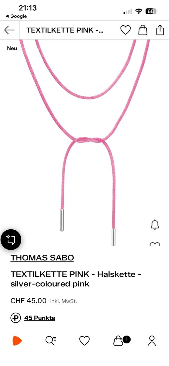 Thomas Sabo Catenine: Thomas Sabo Hals ketten – Usato da Laupen BE venduto da ole_l8gg 1