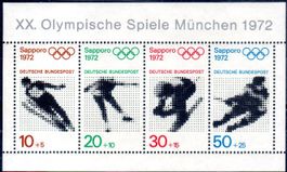 1972 DE XX. OLYMPISCHE SPIELE BLOCK ** POSTFRISCH ** - KA64