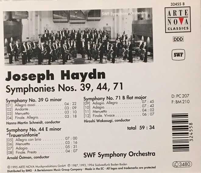 CDs: Haydn - Symphonien Nr. 39, 44 und 71 – Gebraucht aus Grüningen von azulamarillo 1