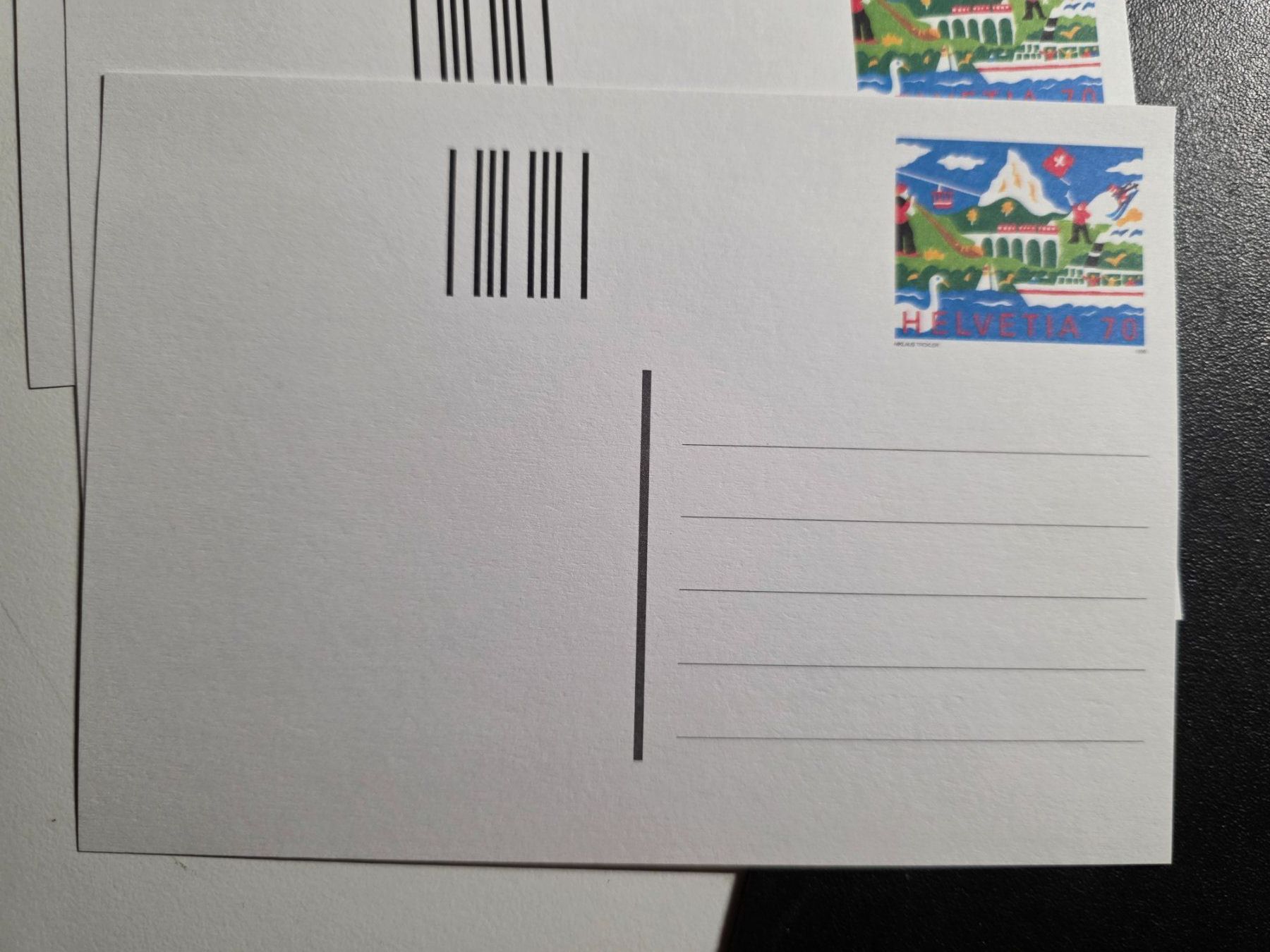 Alle Briefmarken: 5 Postkarten mit 70er Frankatur – Neu (gemäss Beschreibung) aus Walterswil BE von Lonitti 2