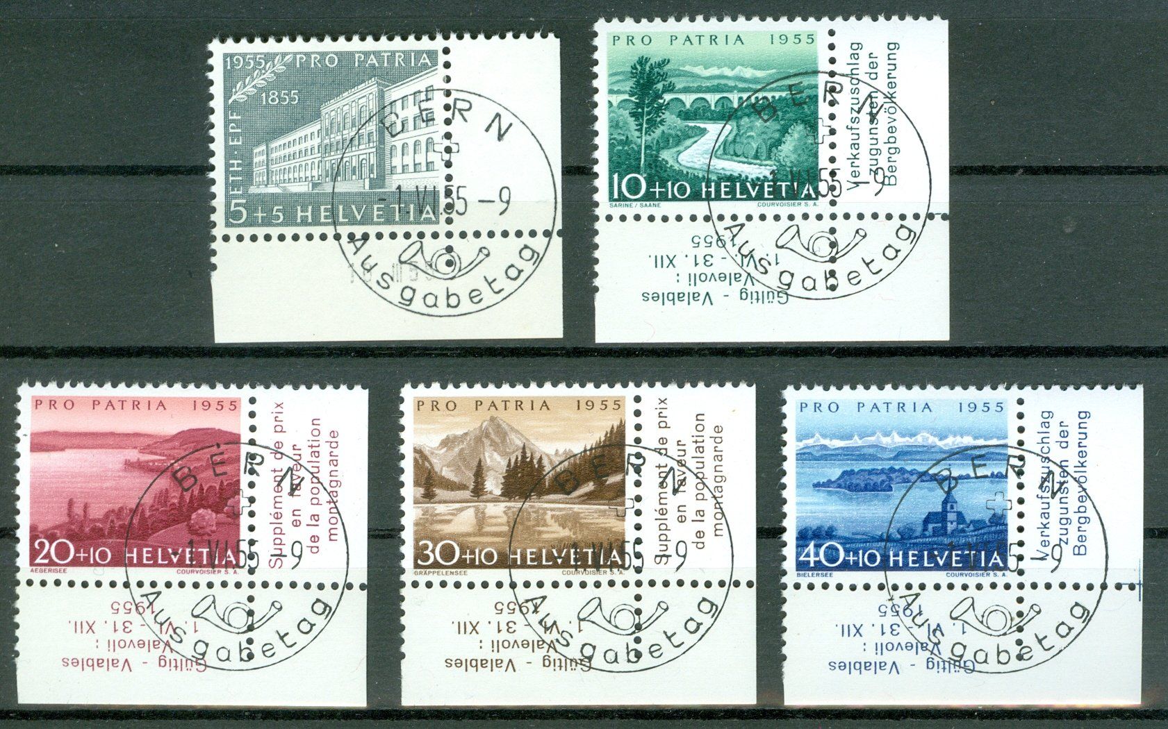 Tutti i francobolli: 1955 Schweiz Pro Patria – Usato da Zürich venduto da yago-rot