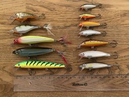 12x Rapala Wobbler Set – X-Rap, Husky Jerk, Clackin Crank