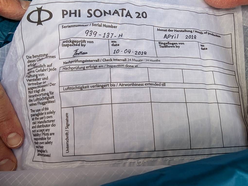 Phi Flug- & Drachensport: Gleitschirm Phi Sonata – Gebraucht aus Gümligen von Tsalem 3