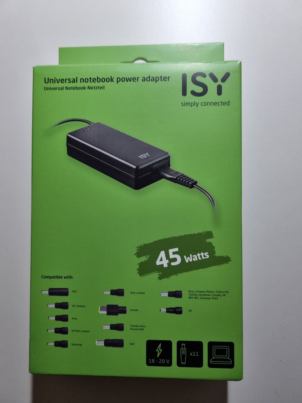 Laufwerke & Adapter: UNIVERSAL POWER ADAPTER FÜR NOTEBOOK ETC. / OVP / ISY – Neu und originalverpackt aus Zofingen von Felpa