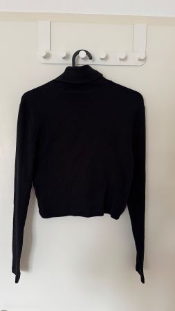 Schwarzer  Crop-Rollkragenpullover, Even&Odd, Gr. M