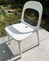 Gartenstühle, 6 Stk, stapelbar, Kunststoff, Weiss