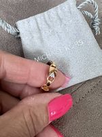 Bague Mikael Kors, dorée, taille 52