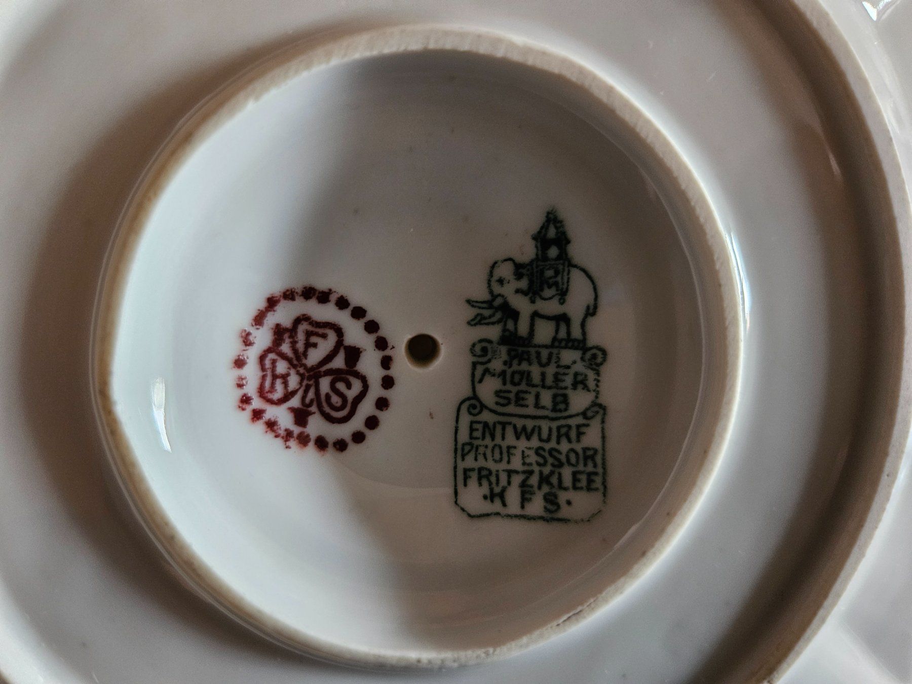 Ciotole: Jugendstil-Aschenbecher mit Maus, Selb, um 1910 – Usato da Rüti ZH venduto da Moli8 2