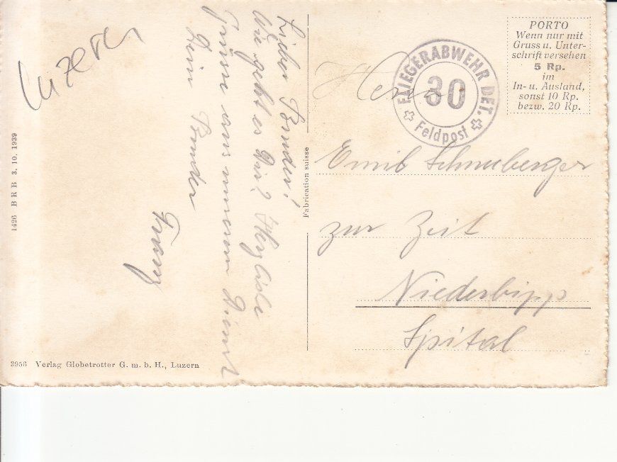Cartoline postali: Luzern Wagenbachbrunnen ca. 1940 – Usato da Bürglen TG venduto da StampGraf 1