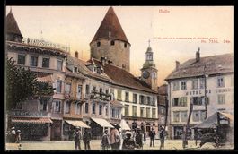 AK Bulle, Place du marché, tour et horloge