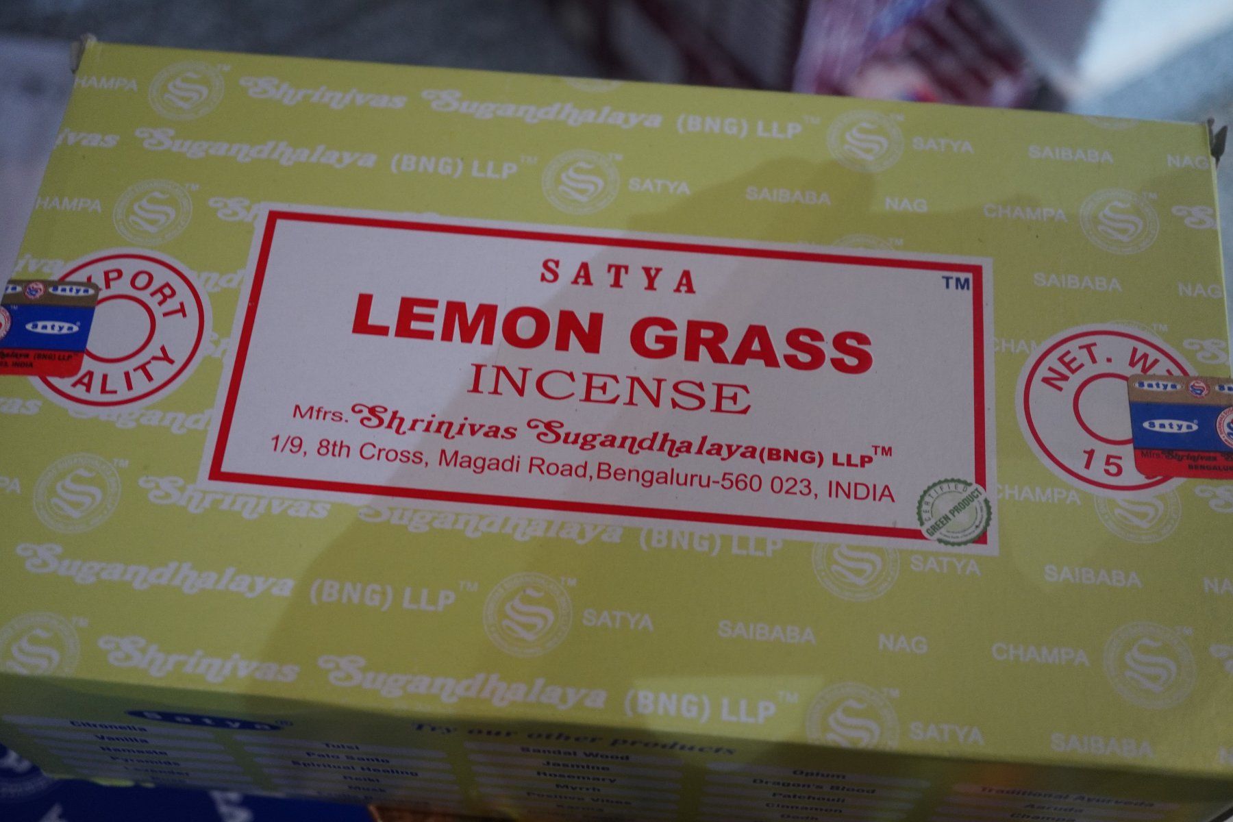 Candele: Nag Champa Lemon Grass Räucherstäbchen BOX – Nuovo e nell'imballaggio originale da Eschenbach SG venduto da topstone 5