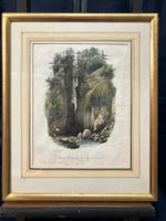 Original Litho von 1825 Roche de Rengg Renggloch Luzern