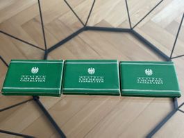 3 x vintage Kartonschachteln Austria 5 Memphis Cigaretten