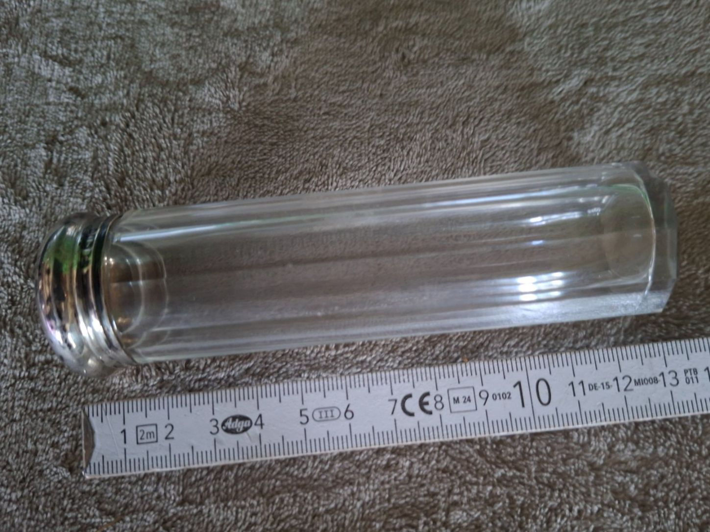 Flaconi: Antiker Glasflacon mit Silberdeckel punziert – Usato da Otelfingen venduto da silver-moon 2