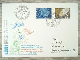 TR10 Enveloppe + Timbre Suisse 1973