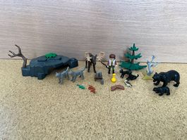 Grosse Playmobil Landschaft (Jäger & wilde Tiere)