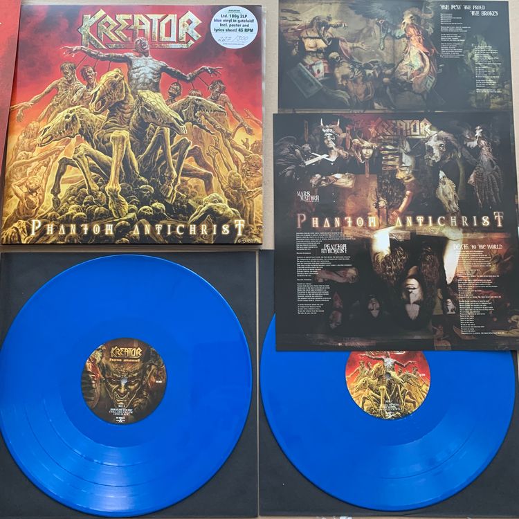 KREATOR Phantom Antichrist DLP 2012, numbered, blue,Poster! Kaufen