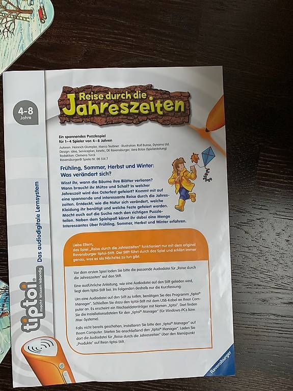 Giochi: Tiptoi Spiel 4 Jahreszeiten – Usato da Löhningen venduto da Divemisli 1