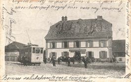 Auberge du Chalet a Gobet Tram Straßenbahnen anime 1902