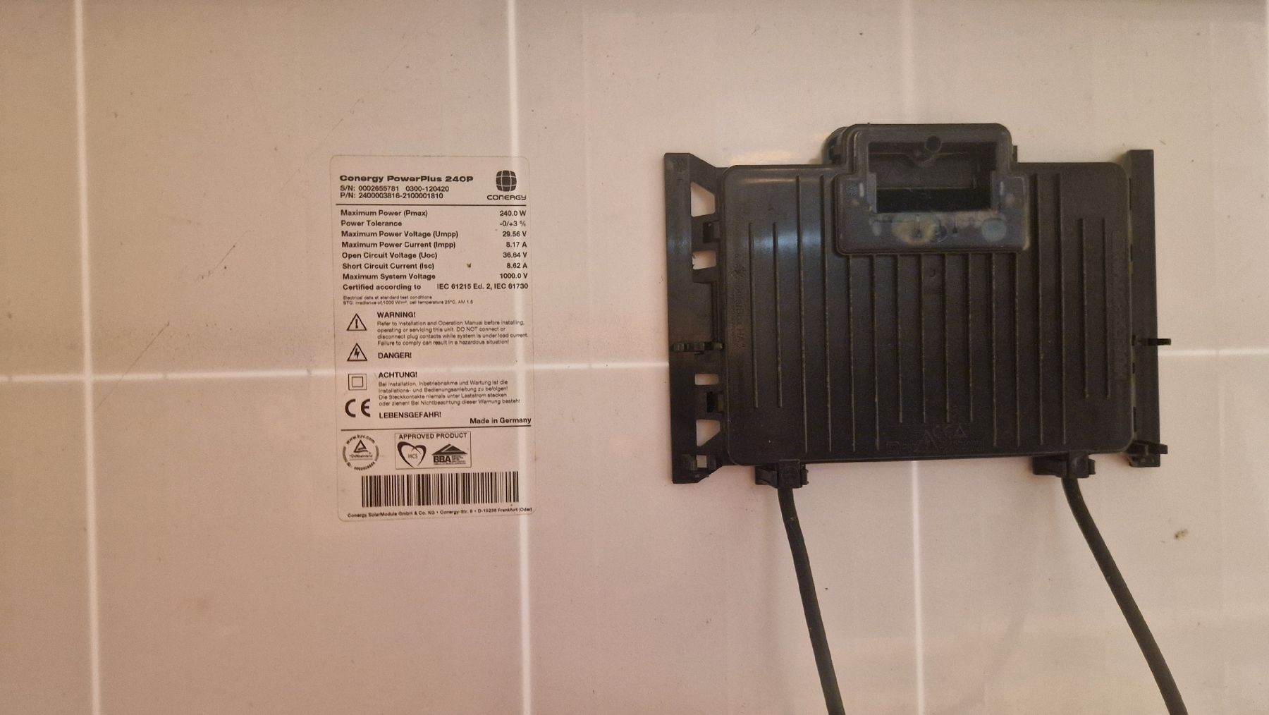 Dispositivi a energia solare: Conergy PowerPlus 240W Solar modul – Usato da Winterthur venduto da simonc_95 2