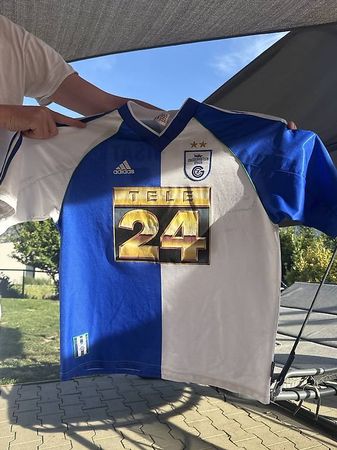 Maillot Grasshopper Zurich Chapuisat 24, Adidas, rare!