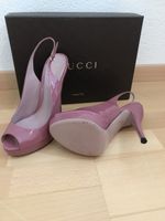 Gucci High Heels rosé Gr. 40Peeptoe Lackleder