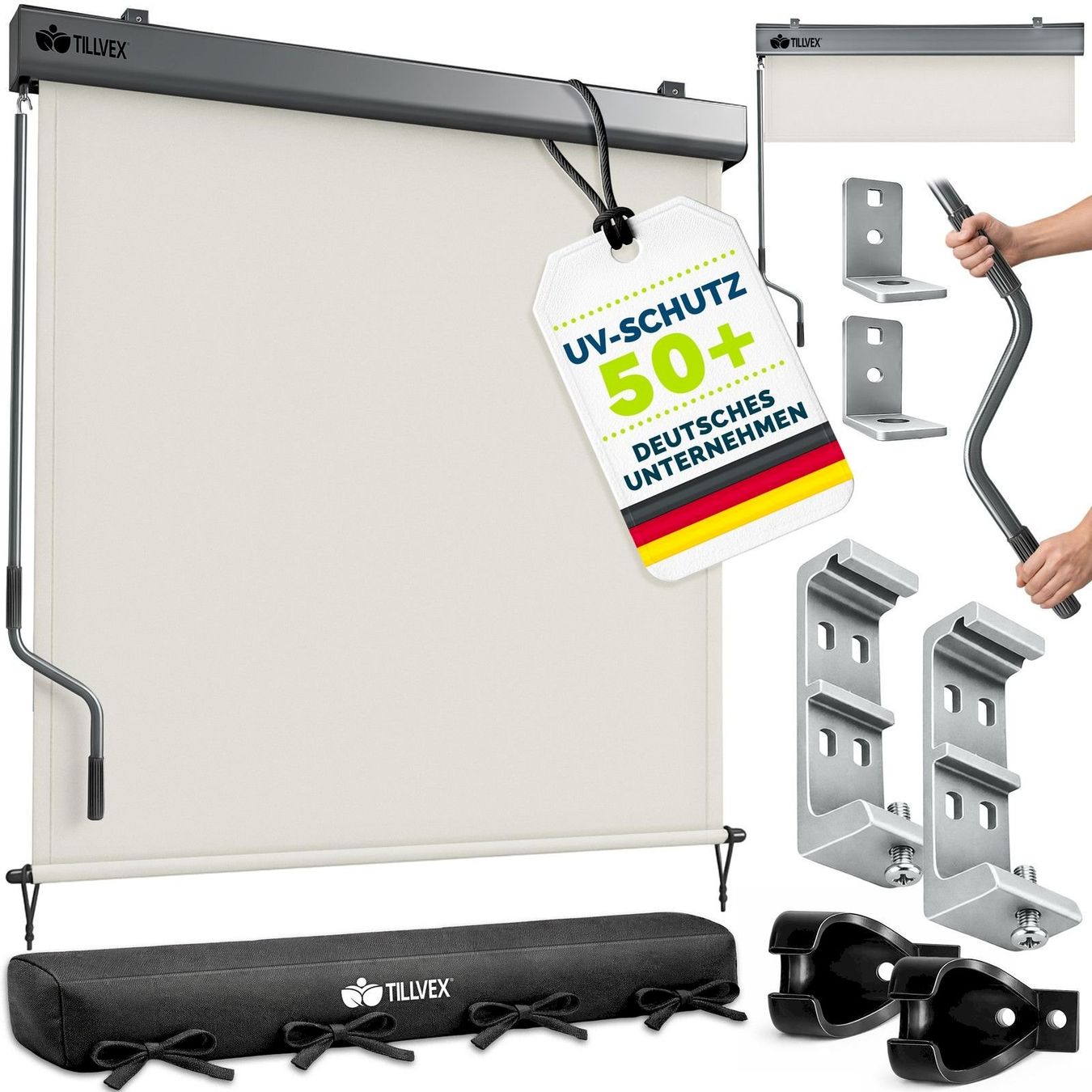 Tende da sole: Aussen-Senkrechtmarkise 200x250 beige – Nuovo e nell'imballaggio originale da Bottighofen venduto da zaap
