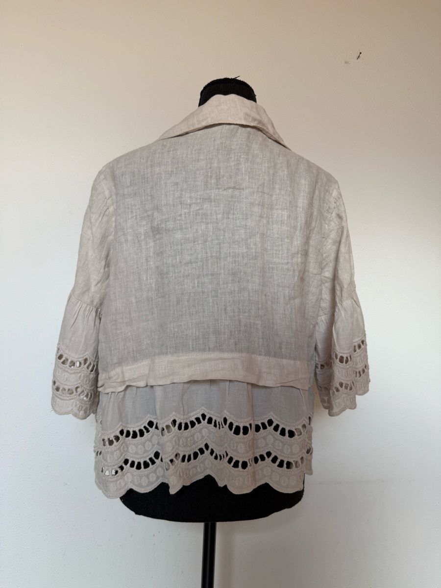 Camicette: Boho Leinenbluse / Blusenjacke aus Leinen – Nuovo (secondo la descrizione) da Sigriswil venduto da ck56 4