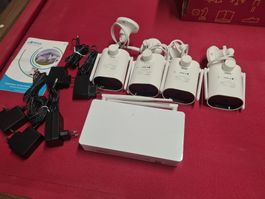komplettes 5 MP Video Kamera Set 4x Überwachungskamera WLAN