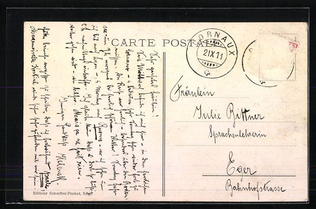 Cartoline postali: AK Cornaux, Strassenpartie an der Kirche – Usato da Berlin venduto da bartko-reher 1
