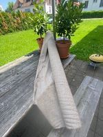 Rohseide, Farbe vanille-grau gestreift, B 1.14 m