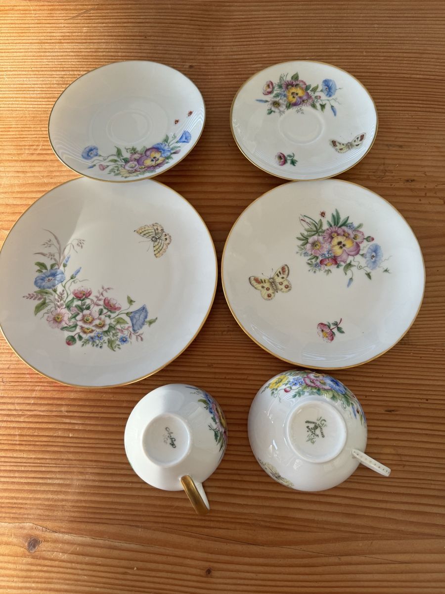 Set di piatti: Kaffeeservice und Teeservice handbemalt – Usato da Lanzenhäusern venduto da Galaa 4