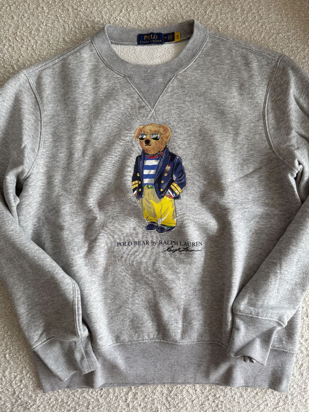 Polo Ralph Lauren Pullover & Sweatshirts: Polo Ralph Lauren Polo Bear Pullover, Grösse M, grau – Gebraucht aus Winterthur von Louvre91