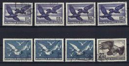 Österreich 1950/53 Flugpost saubere Werte gest.