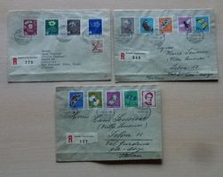Ersttag ++ 3 PJ Satzbriefe 1949 - 1951