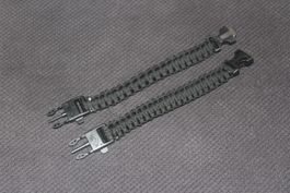 2xschw. Survival Armband Zündung pfeifen
