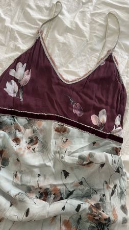 Abito Zara lungo floreale colore misto 
