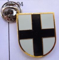 Pin Wappen Schwarz Weiss KREUZ