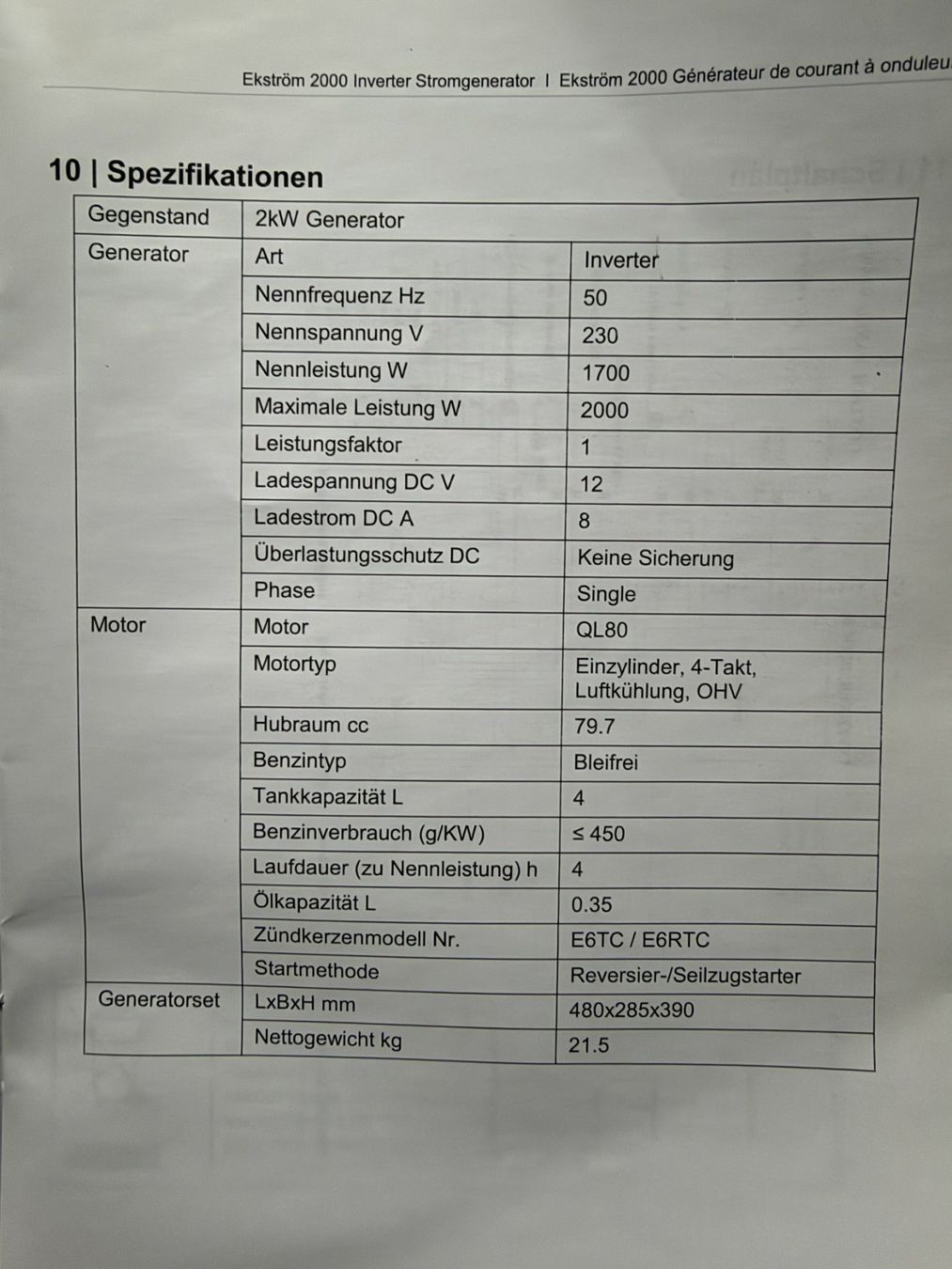 Ekström Generatori di corrente: Ekström Stromgenerator Inverter 2000i 2kW – Usato da Liebefeld venduto da jos_7jb8 4