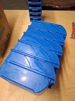 5 Sichtlagerboxen blau stapelbar Kunststoff gebraucht
