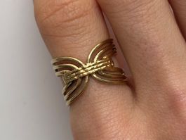 18KGP Goldene Edelstahl Ring
