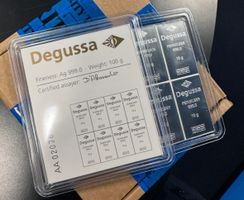 Degussa Feinsilber 999.0, 100g, 10 x 10g Barren, Top!