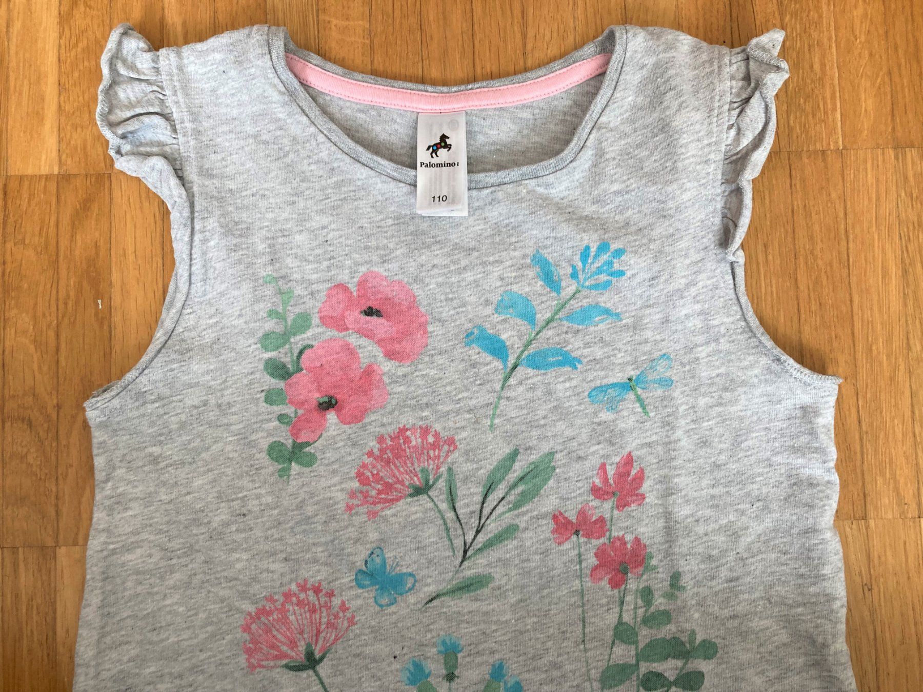 C&A Camicette, T-shirt & Top: Longshirt mit Blumenprint, Gr. 110 – Nuovo (secondo la descrizione) da Basel venduto da Nofretete39 2