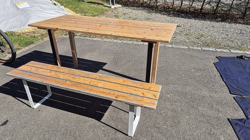 Tischset: 6 Gartentische mit 6 Sitzbänken 145 x 65cm – Gebraucht aus Höfen b. Thun von Pasch5 1
